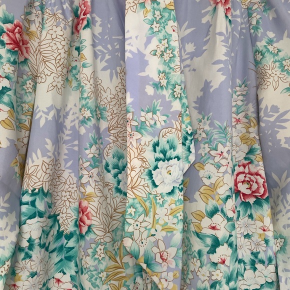 Dior 🌸 Floral Dress 🌸 Vintage Lounge Gown Neck Tie Bow Christian Dior - Picture 6 of 8